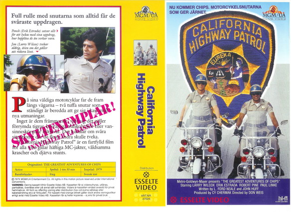 CALIFORNIA HIGHWAY PATROL (Vhs-Omslag)