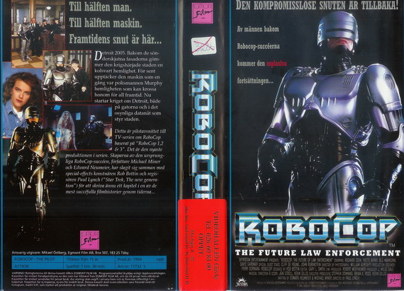 ROBOCOP-pilot (Vhs-Omslag)