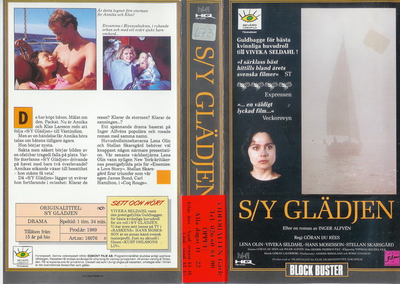 S/Y GLÄDJEN (Vhs-Omslag)