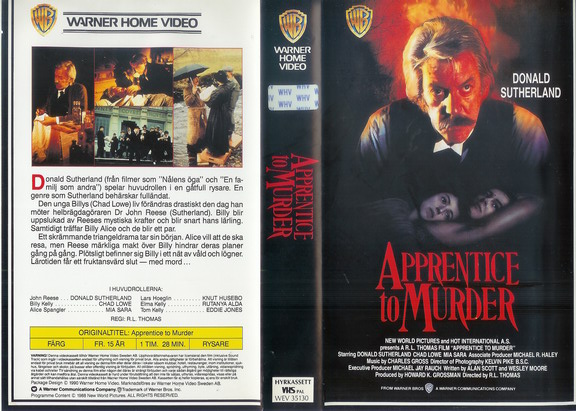 APPRENTICE TO MURDER (VHS)
