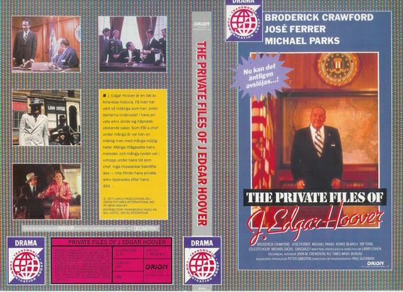 PRIVATE FILES OF J EDGAR HOOVER (vhs-omslag)