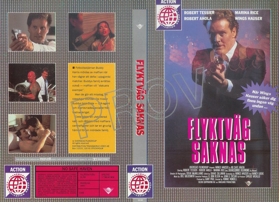 FLYKTVÄG SAKNAS (vhs-omslag)