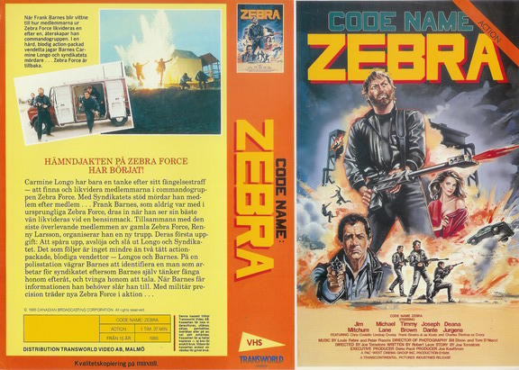 CODE NAME: ZEBRA  (VHS)