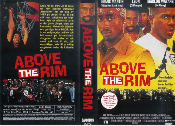 ABOVE THE RIM (vhs-omslag)