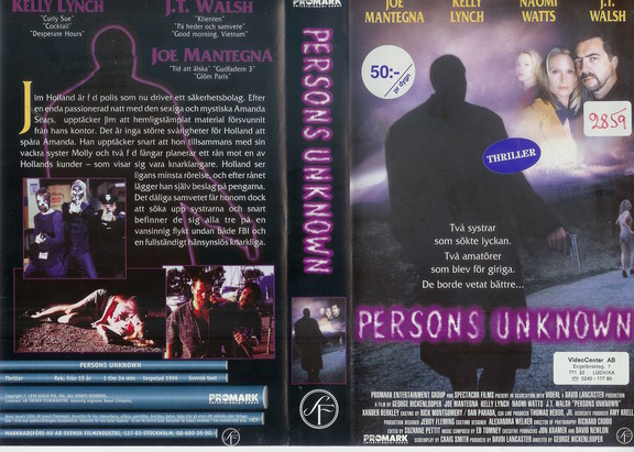 PERSONS UNKNOWN (VHS)