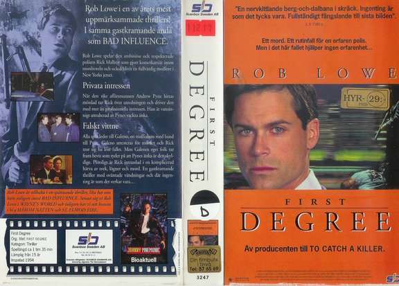 3247 FIRST DEGREE (VHS)