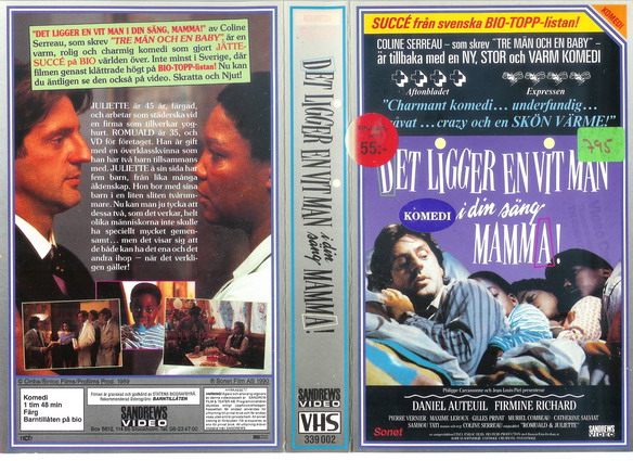 DET LIGGER EN VIT MAN I DIN SÄNG MAMMA (vhs-omslag)