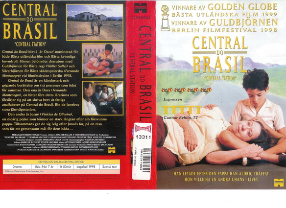 CENTRAL DO BRASIL (vhs-omslag)