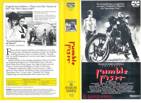 11654 RUMBLE FISH (VHS)