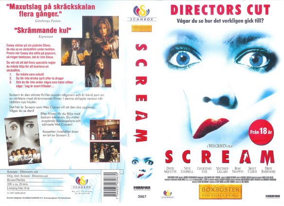 3967 SCREAM - DIR CUT (VHS)
