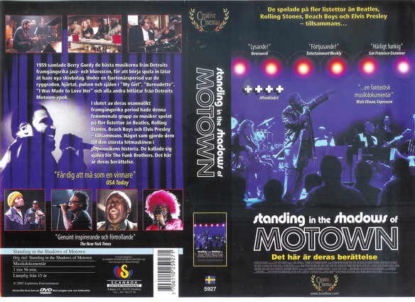 STANDING IN THE SHADOWS OF MOTOWN (vhs-omslag)