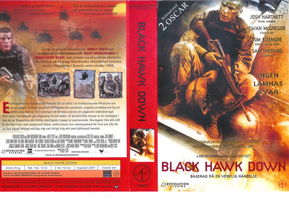 BLACK HAWK DOWN (vhs-omslag)