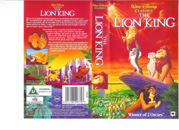 LION KING - UK (VHS)