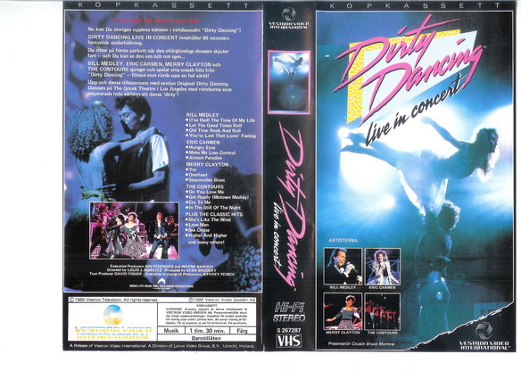 DIRTY DANCING - LIVE IN CONCERT (vhs)