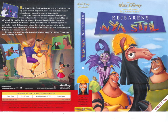 KEJSARENS NYA STIL (vhs-omslag)