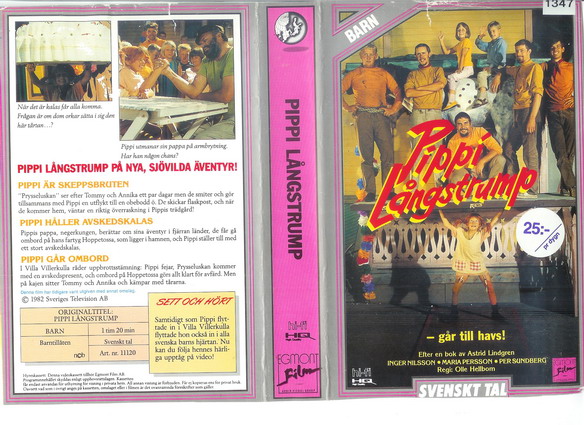 11120 PIPPI LÅNGSTRUMP - GÅR TILL HAVS (VHS)