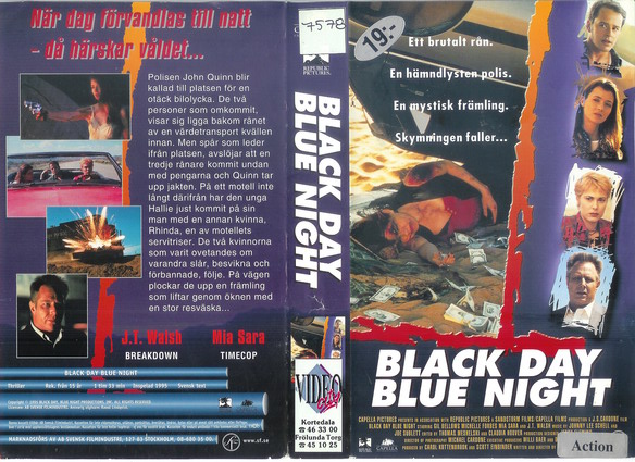 BLACK DAY BLUE NIGHT (VHS)